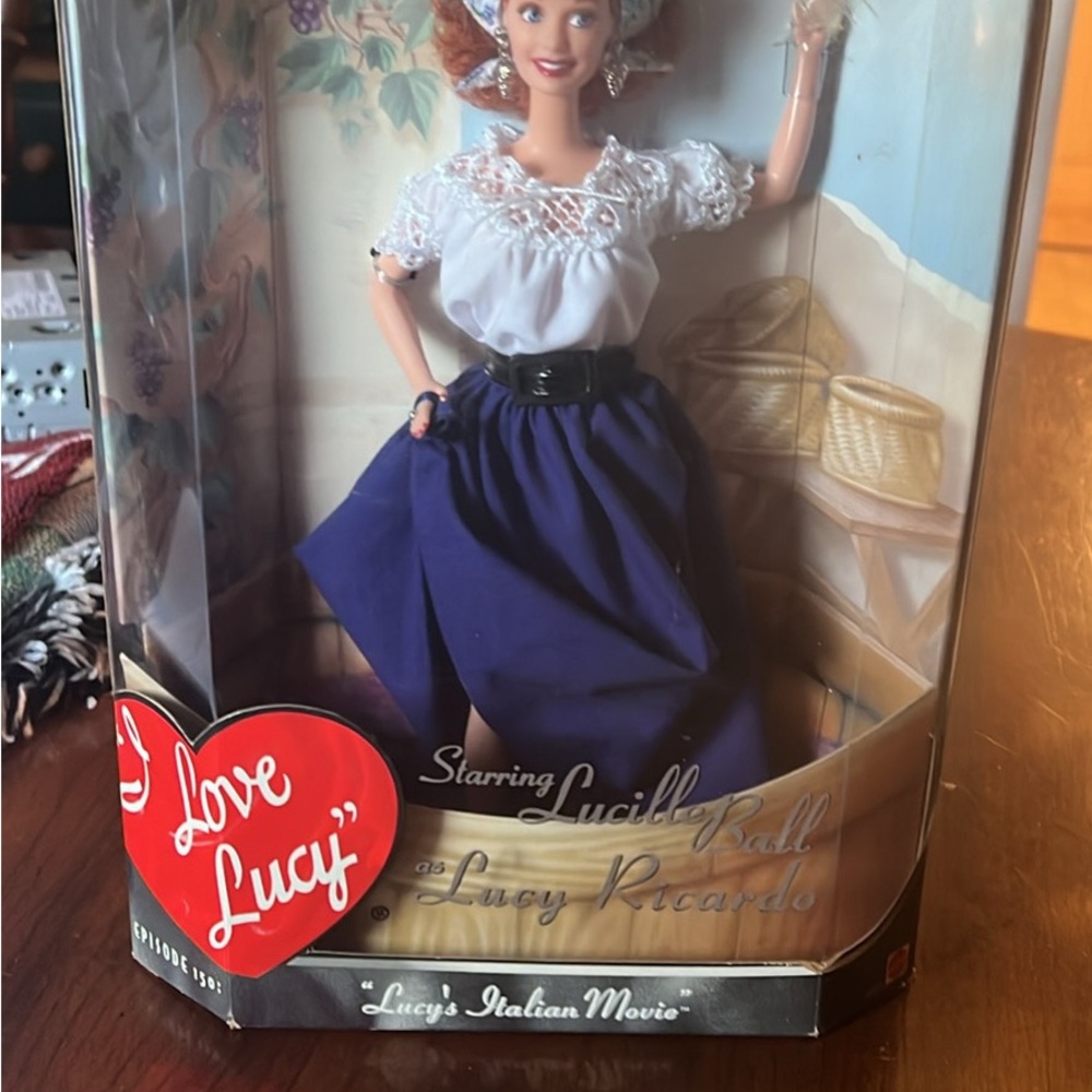 I Love Lucy Doll in White and Blue Outfit